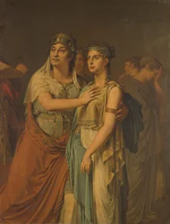 The Actresses Joanna Cornelia Ziesenis-Wattier and Geertruida Jacoba Grevelink-Hilverdink in Iphigenia by Jean Racine
